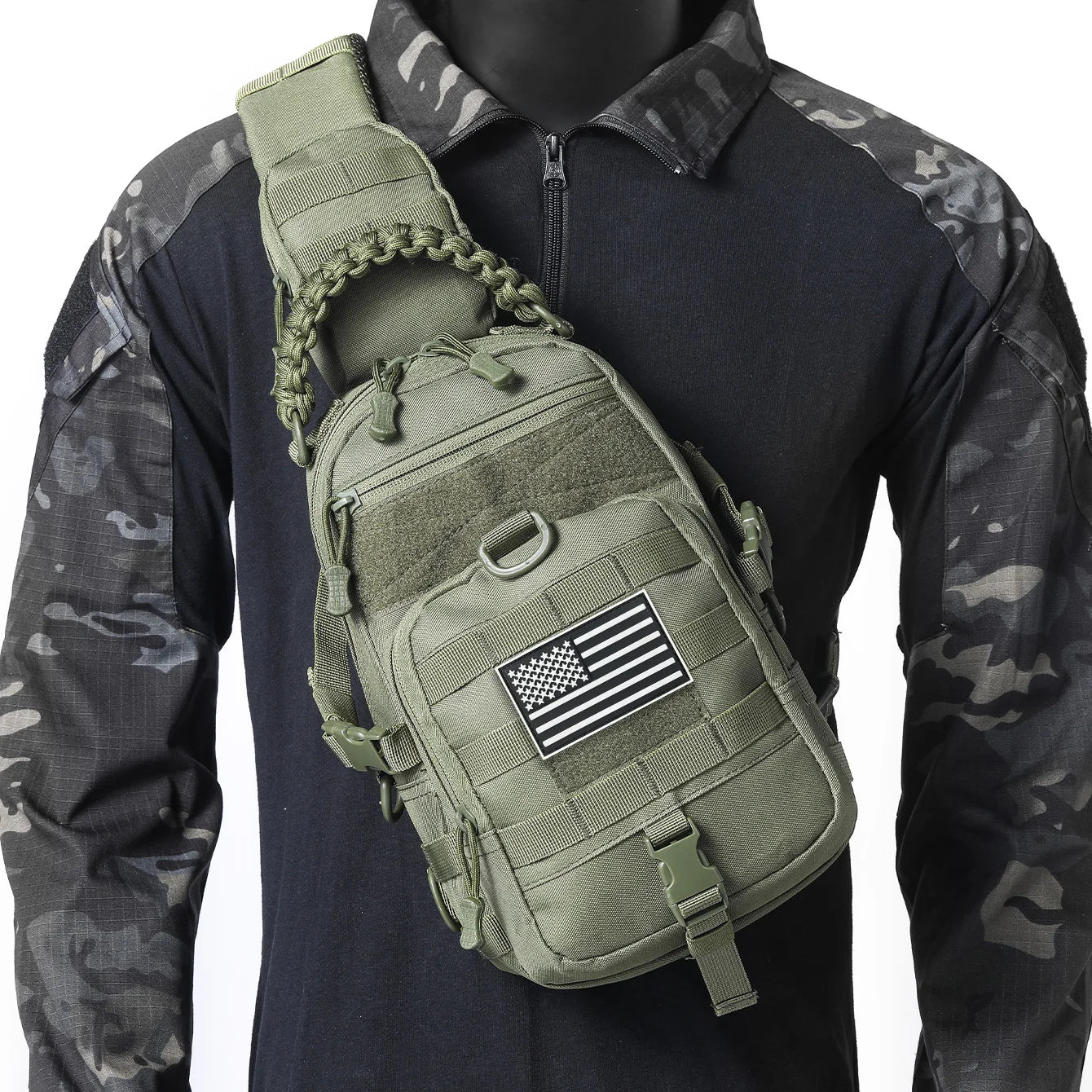 Outdoor Sports Multi functional Chest Bag Lightweight and Large Capacity Running Fitness Travel Portable Chest Backpack
