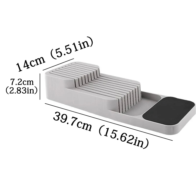 Kitchen Cutlery Organizer Knife Storage Spoon Forks Compartment Tableware Organizer Spice Bottle Storage Box