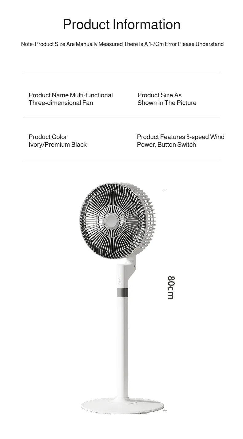 Household Air Circulation Fan Desktop Silent Electric Fan High Wind Floor Portable Fan Powerful Energy-saving Rental House Fan