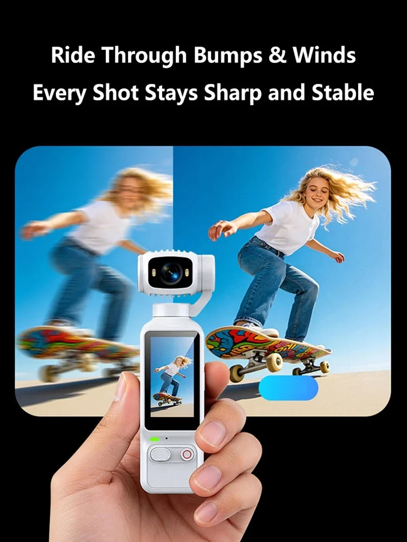 Lenovo HD 4K Action Camera 180° Rotatable Video Recording Entry Portable Action Camera For Vlog YouTube Tiktok Girls Record Life