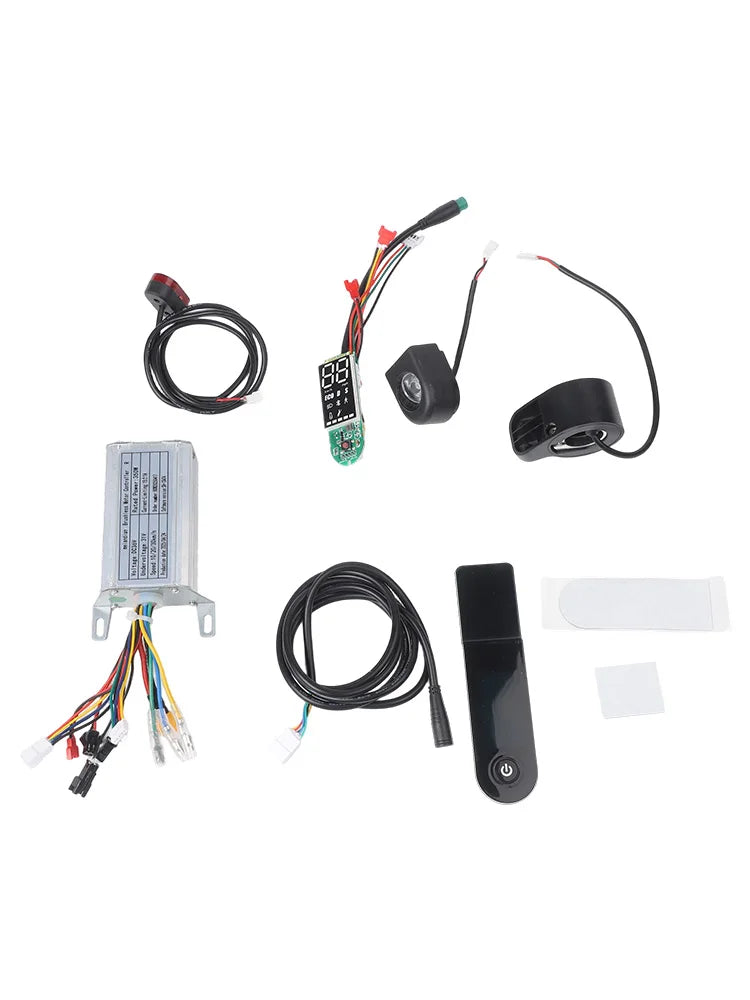 Electric Scooter Motor Controller Kit 36V 350W Accelerator Headlights Taillights Handbrake For E-Scooter Kickscooter Accessories