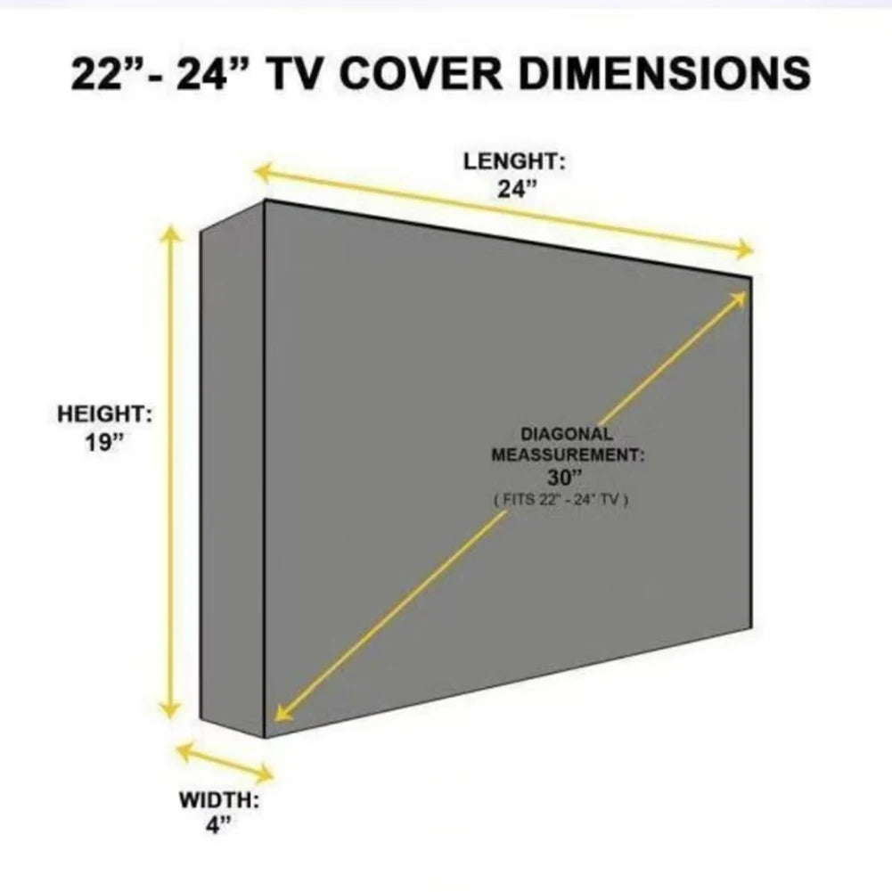 1pc Outdoor TV Cover 22-75Inc 210D Oxford Weatherproof Waterproof TV Screen For Outside TV Enclosure Moving TV Display Protector