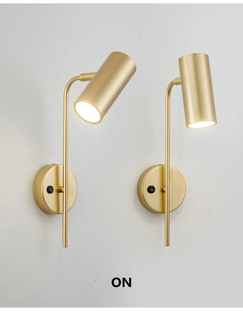 Modern Rotatable Wall Lamp Living Room Background LED Wall Light Bedroom Bedside Light Aisle Long Pole Switch Lamp