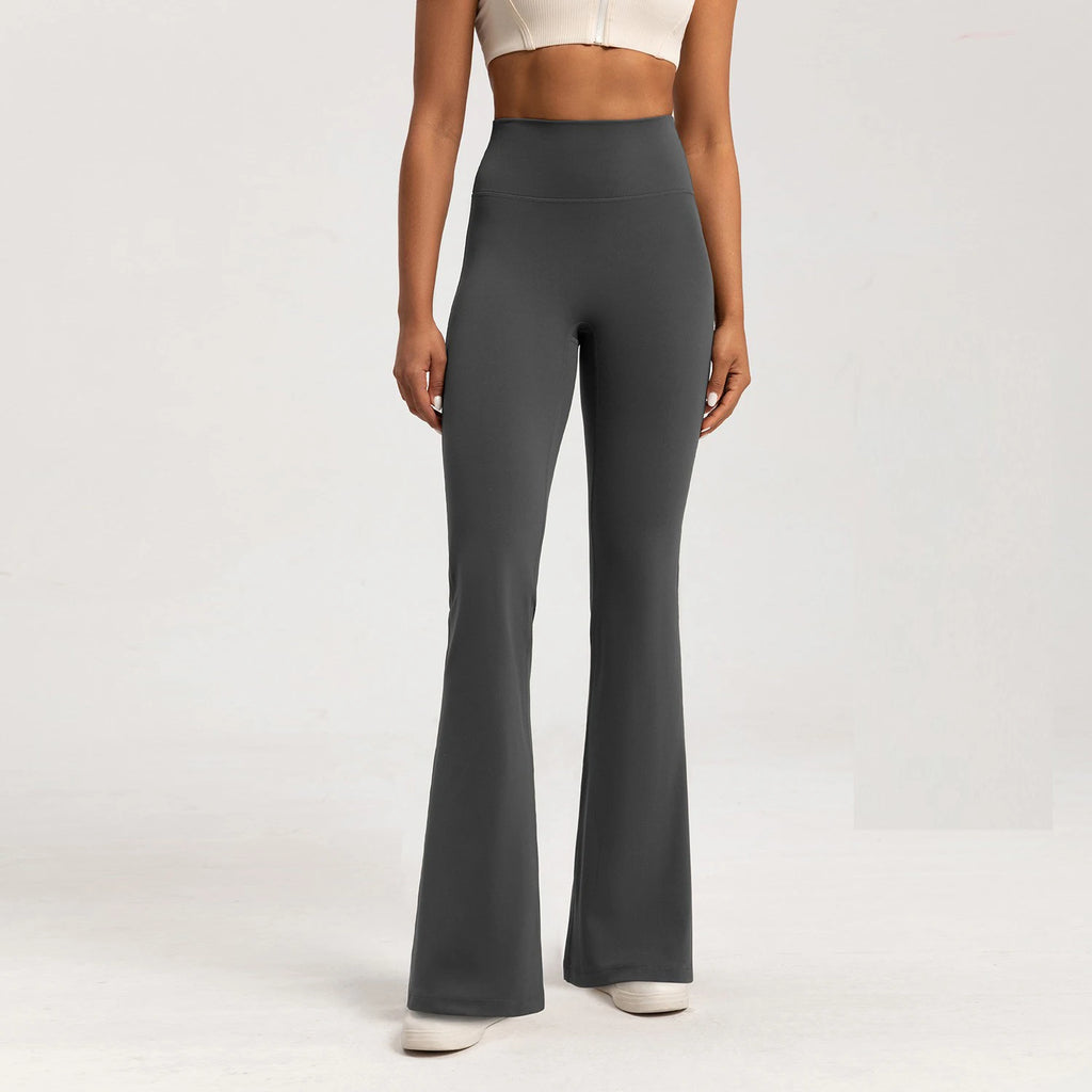 High-end Yoga Leggings Slim Yoga Pants High Waist Wide Leg Pants Bottoms Breathable Gym Casual Sports Bell Leggings Female