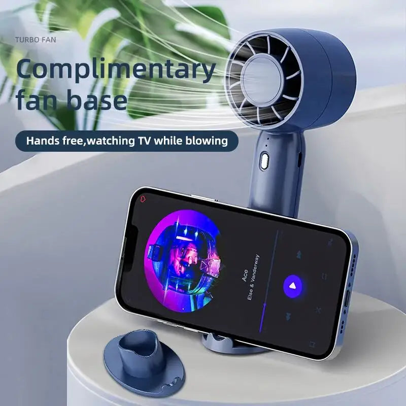 Portable Hand Fan Air Fan Cooler Outdoor Electric Fan Portable Air Conditioner Mini Cooler Cooling  USB Rechargeable Cold Fan