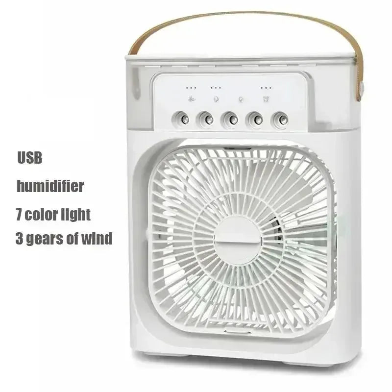 3 in 1 Fan Air Conditioner Household Mini Air Cooler LED Night Light Portable Humidifier Air Adjustment Fan Office Home Fan