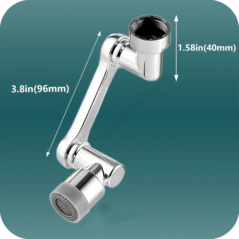 1080° Universal Rotatable Extension Faucet Kitchen Bathroom 2 Spray Modes Tap Extend Adapter Aerator Bathroom Faucets Accessorie