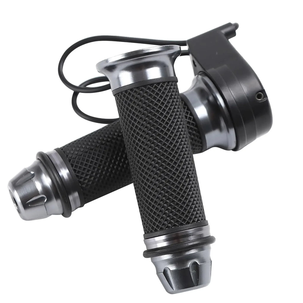 22mm/0.87" Electric Bike Handlebar with 3-Speed Control Funcation,Throttle Grip in Rubber and Metal Material Universal Electric