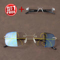Photochromic, Progressive Multifocal Reading Glasses, Stylish Frameless Design, Includes 1 Piece of Integrated Reading Glasses as a Gift, Unisex.