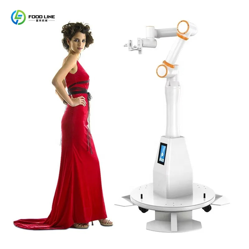 Customized  6 Axis Interactive Robot Photo Shooting Automatic Visual Camera Slow Motion Recording Light Function
