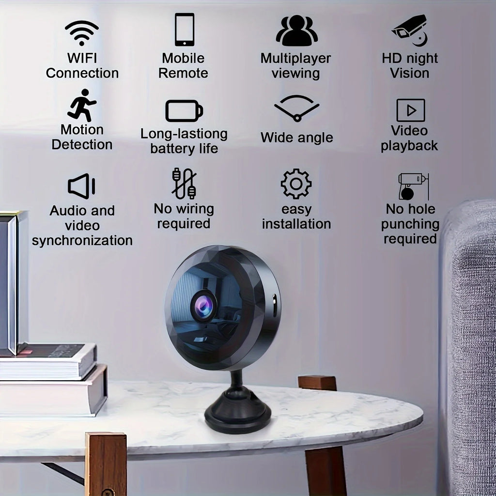 Wireless WiFi Security Camera 1080P HD Night Vision Motion Detection Rechargeable Battery Easy Mount App Control Home Security