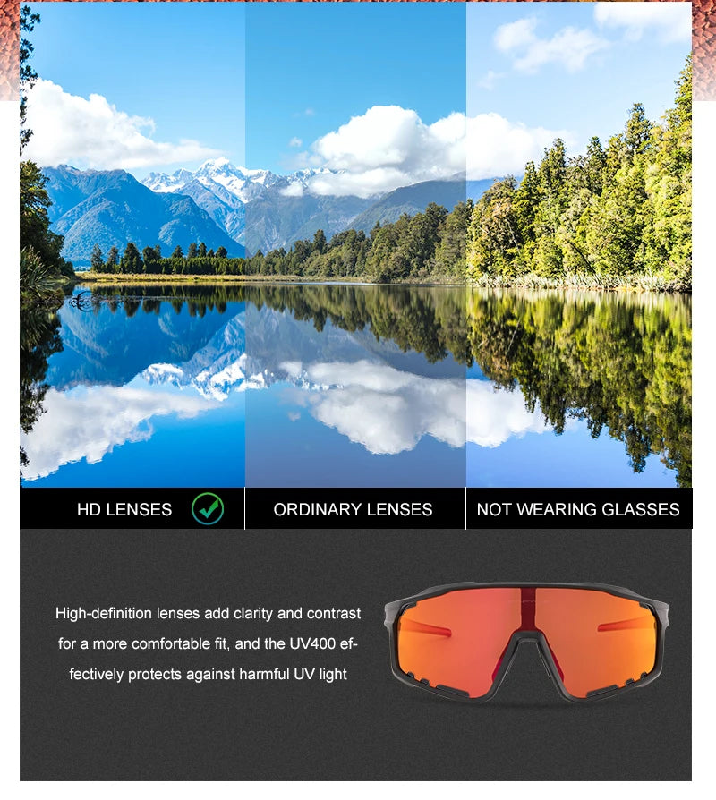 KAPVOE UV400 Cycling Glasses Men MTB Cycling Sunglasses Outdoor Sports Running Eyewear Women Road Bike Glasses