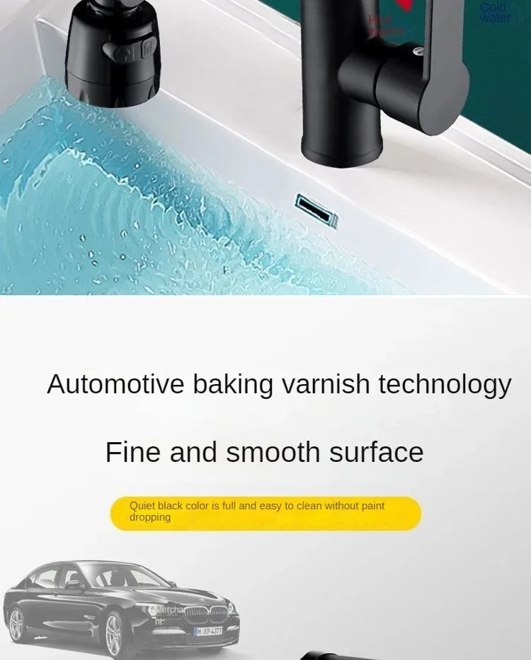 Hot Cold Water Basin Faucet Multifunction Booster Universal Rotating Wash Basin Tap for Bathroom Kitchen Household Mixer Faucet