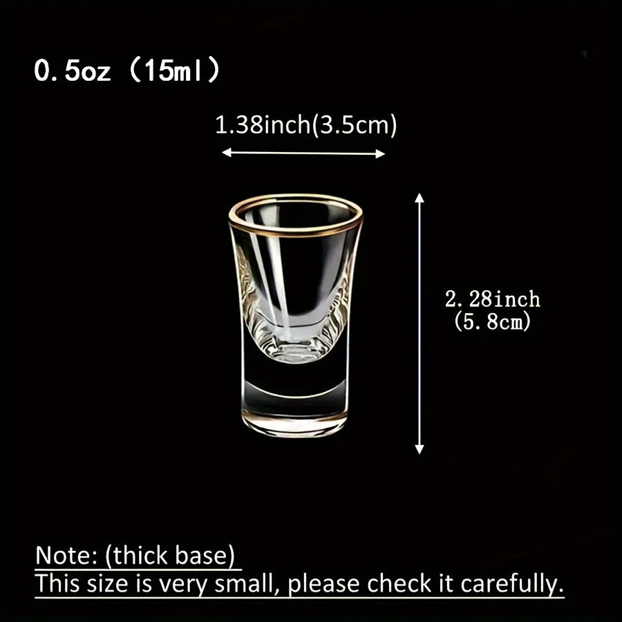 6/12pcs Set of 0.5oz Chinese Shot Glasses, Elegant Liquor & Whiskey Glasses for Bars, Club, Party, Valentine's Day Gift