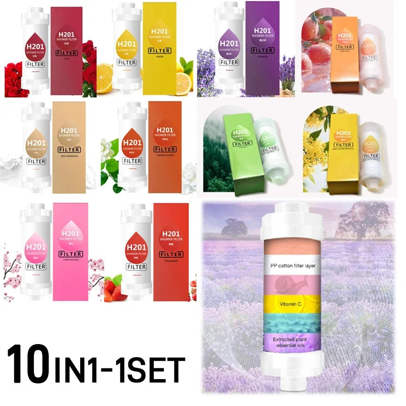 Filter For Shower Scented Shower Head Water Softener Improve Hair Skin Removal Shower Purifier Bathroom Accessories