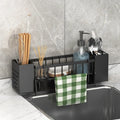 Kitchen Sink Drain Rack Organizer ABS Plastic Self-draining Sink Shelf Soap Sponge Holder Dishcloth Towel Rack Filter Basket