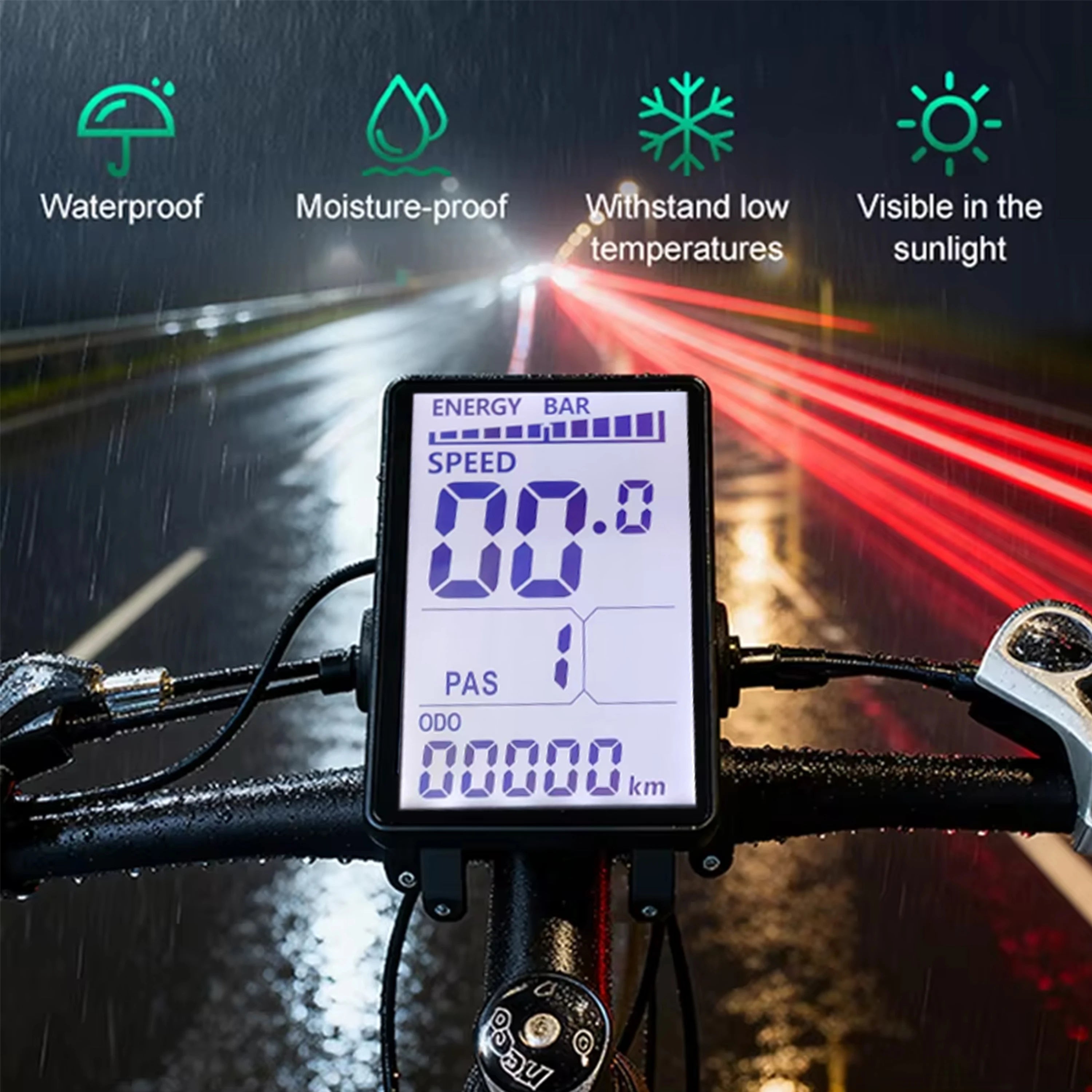 E-Bike 24v 36v 48v Sine Wave Brushless 3Mode Controller 30A 750W-1000W with M5 LCD Display Screen UART No.2 for E-Scooter Repair