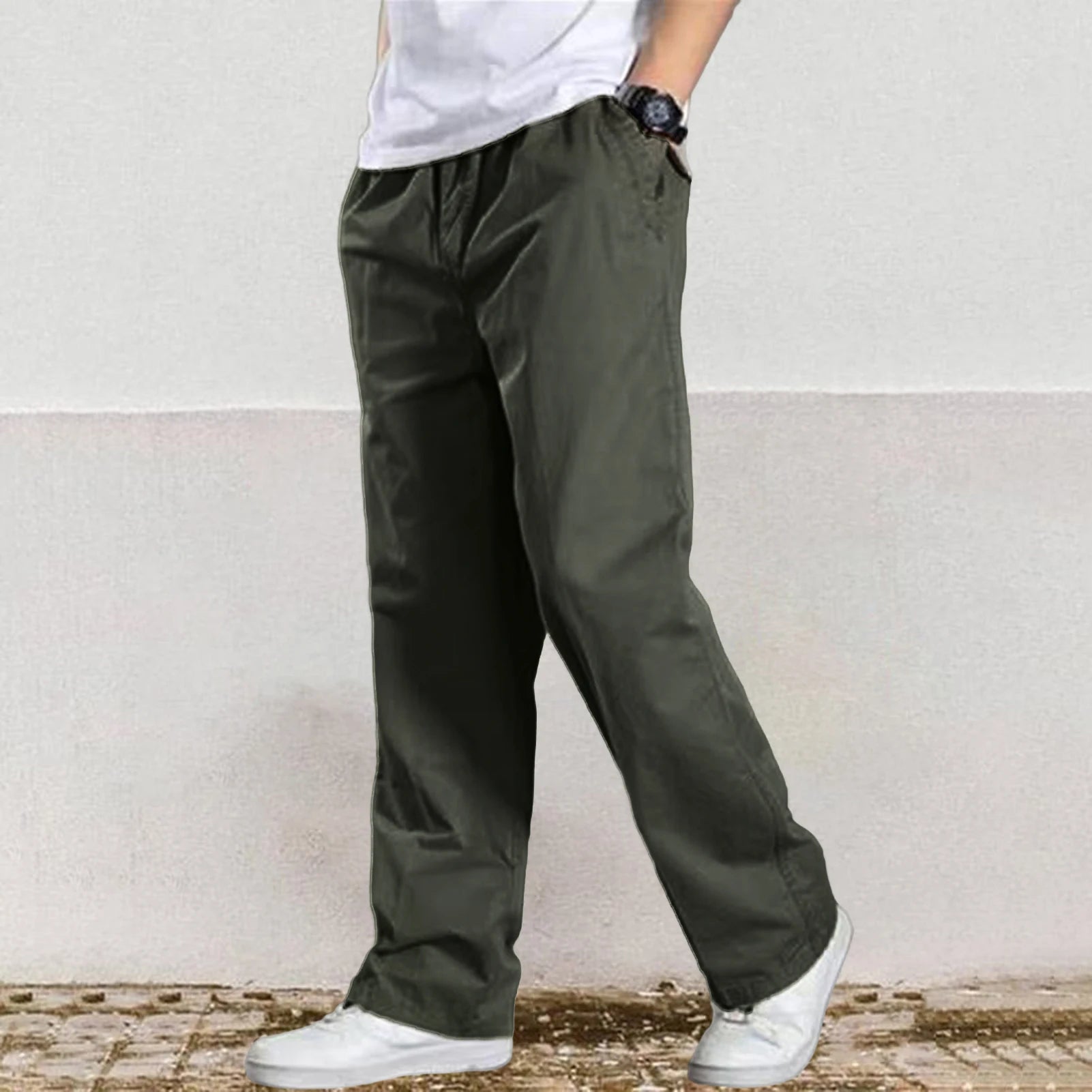 Cotton Men Sweatpants Sports Joggers Pant Tracksuit Jogging Trouser Plus Size 4xl Sportswear Wide Leg Cloth 2024 Spring