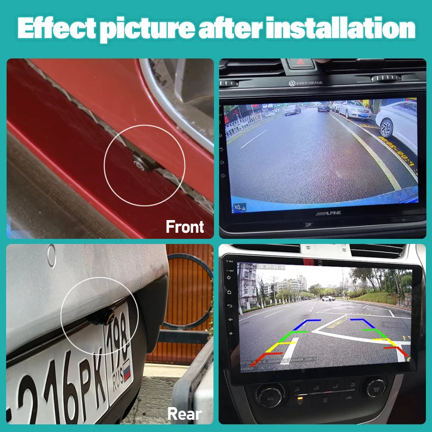Car Reverse Camera AHD Night Vision Wide Angle Rear View Parking Camera Waterproof CCD LED Universal Backup Monitor Color Image
