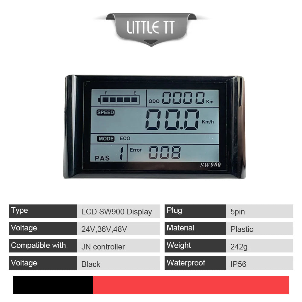 250W-750W Brushless For Electric Bike Controller LCD Panel Scooter EN06 S830 S866 JN Controller 15A 25A WP Plug Square Wave GD06