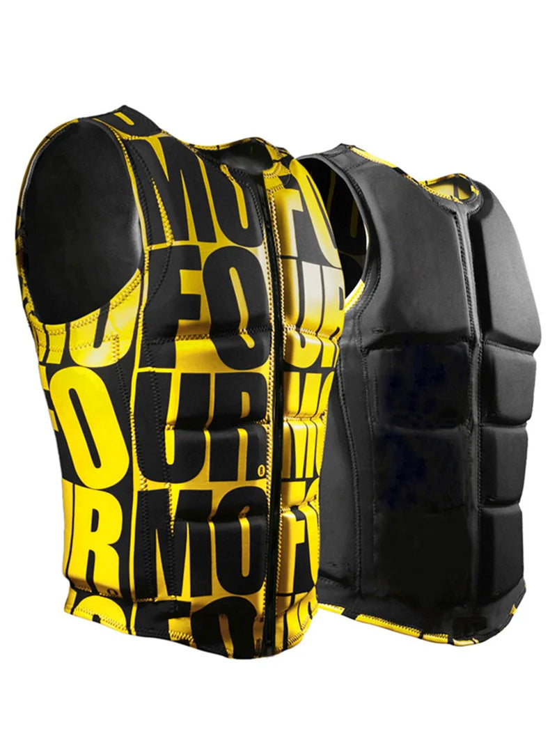 Life Jacket Adult Neoprene Buoyancy Surf Vest Water Sports Kayak Motorboat Drifting Vest Rescue Lifeguard Professional Life Vest