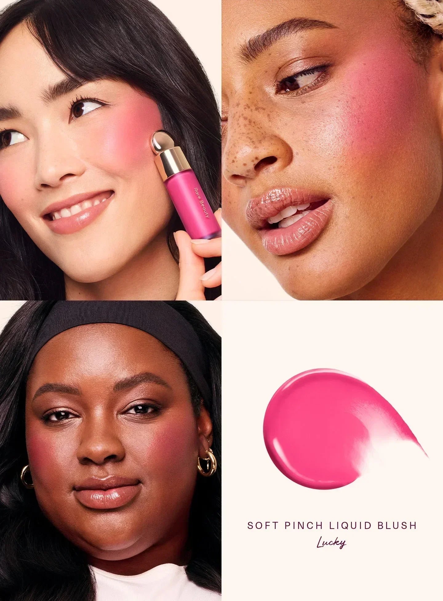 Rare Beauty Makeup Soft Pinch Tinted Lip Oil Stain Lip Gloss Delight Hope Happy Wonder Liquid Blush Cosmetics Face Eye Blusher