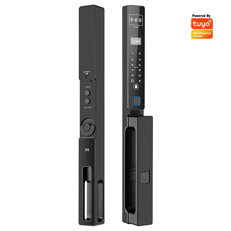 Automatic Password Fingerprint Facial Recognition Smart Lock Broken Bridge Aluminum Fingerprint Lock Sliding Door Password Lock