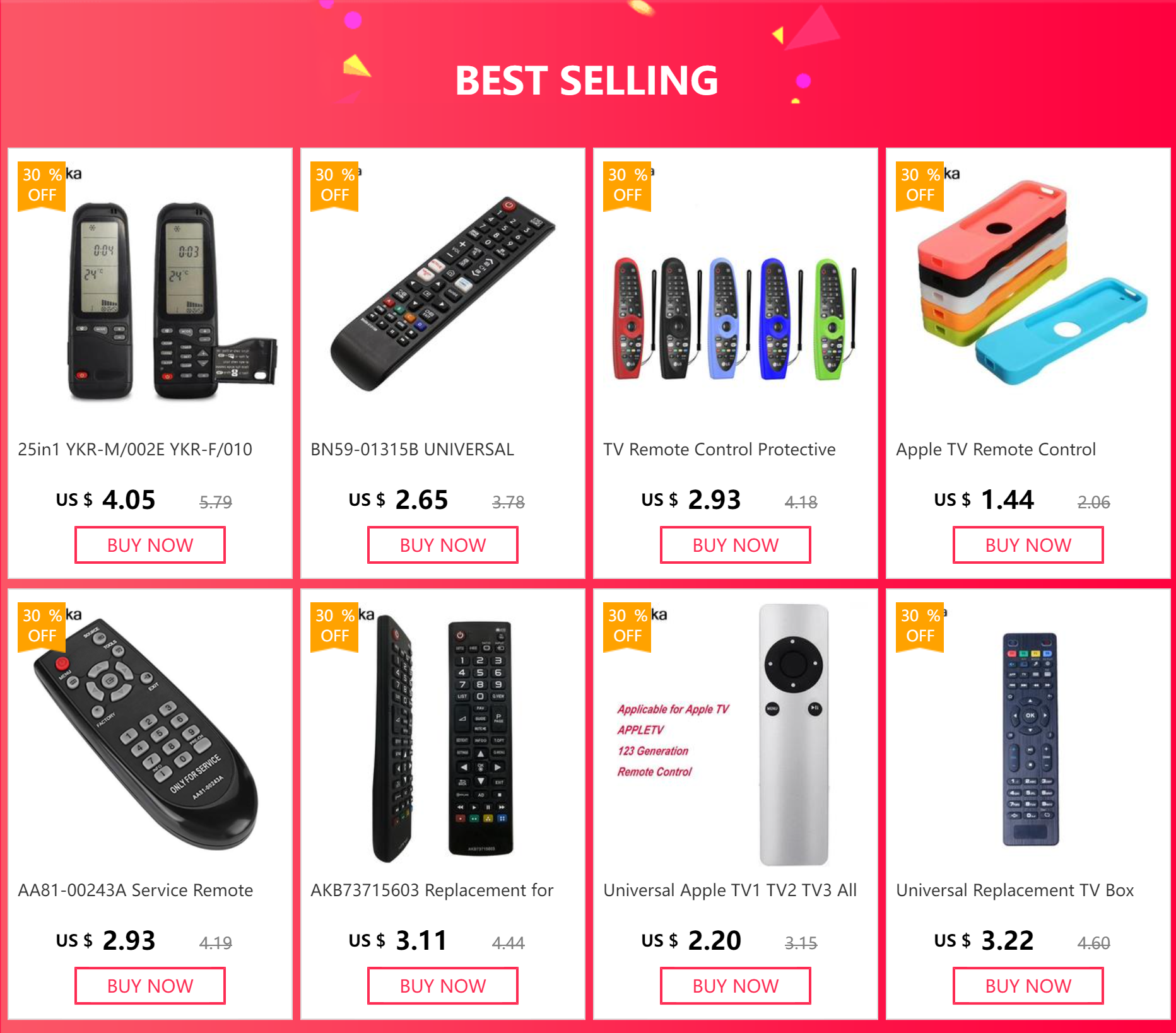 TV Remote Control Controller For TV Television Sets Portable Universal TV Control TV-139F Intelligent Smart TV Remote Control