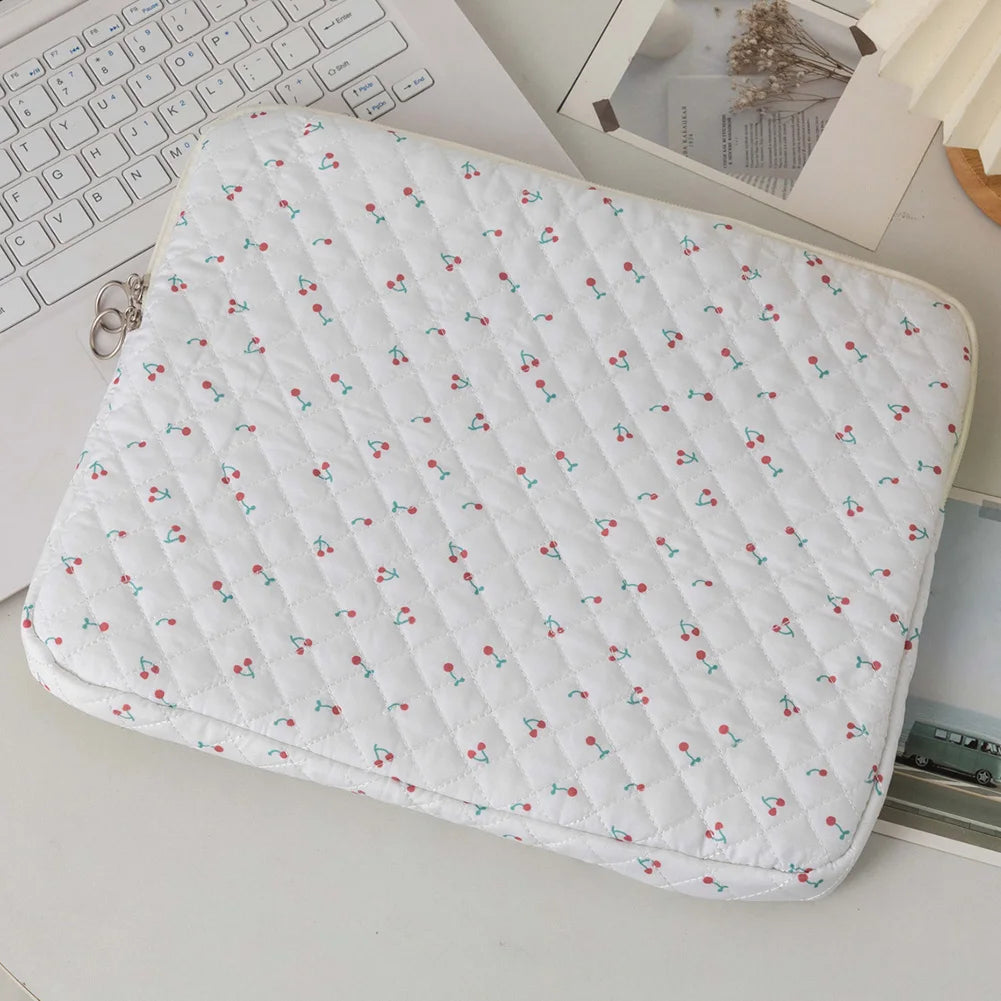 11/13/15 Inch Laptop Sleeve Quilted Laptop Sleeve Case Coquette Floral Laptop Carrying Case Laptop Case