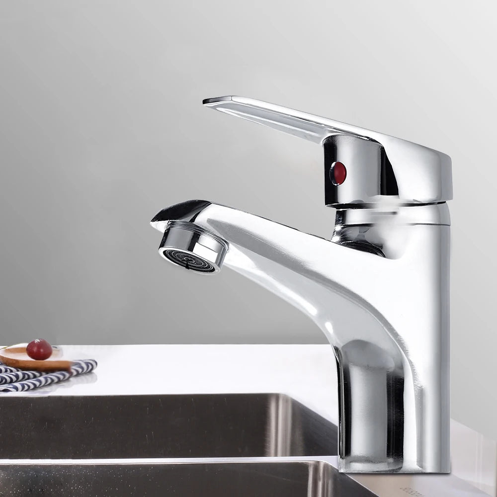 Bathroom Faucets Hot and Cold Mixer Faucets Vanity Bathroom Kitchen Deck Mounted Bathroom Single Lever Sink Faucets Dropshipping