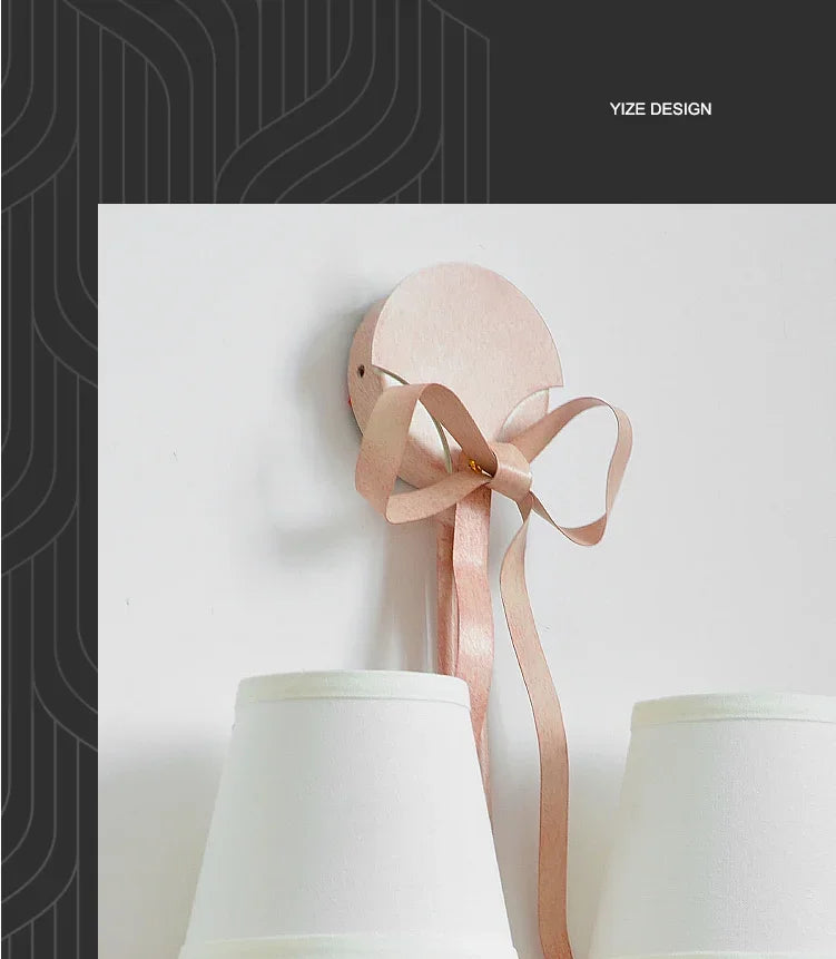 2025 Modern Simple Light Luxury E14 Bowknot Wall Lamp Living Room Bedroom Girl Princess Children Room Lights