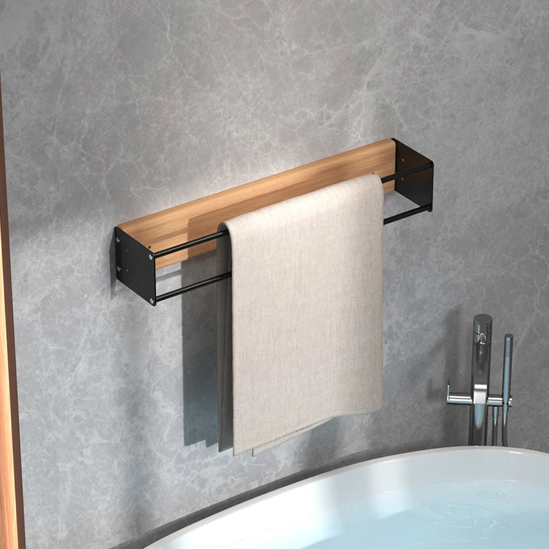 Bathroom wall mounted towel rack, bathroom decorative towel rack, towel hanging rack, roll towel storage, no drilling required