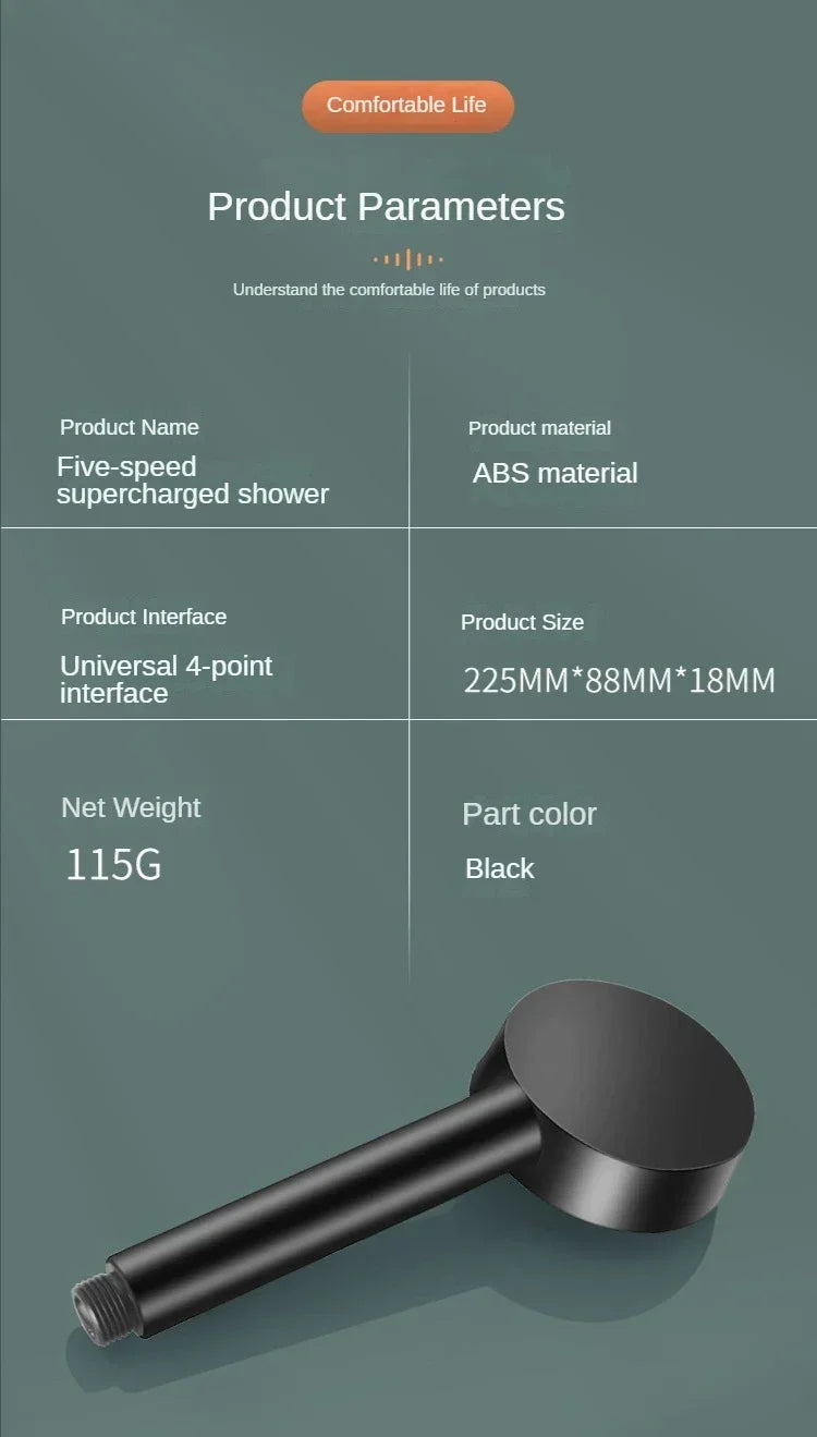 Shower Phone Bathroom Bath and Accessories Shower for Bathroom High Pressure Water Saving Pressurized Spa Handheld Showers