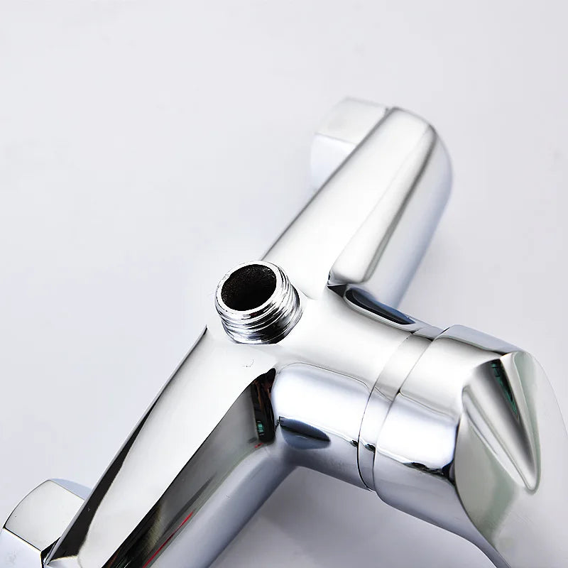 Brass Shower Faucet Mixer Valve Set with Shower Head and Hidden Switch for Bathroom Hot and Cold Water Tap  Bath