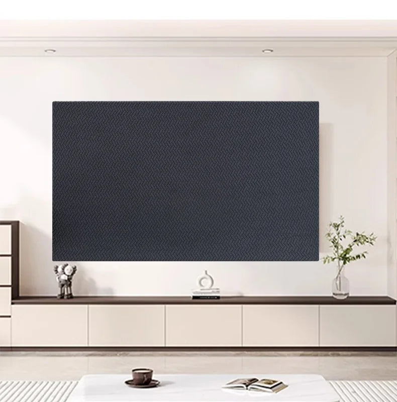 55/100/65 Inch LCD Screen TV Cover Solid Color Full Coverage Cloth Thickened High Elastic Dust Proof Cover Universal Decorative