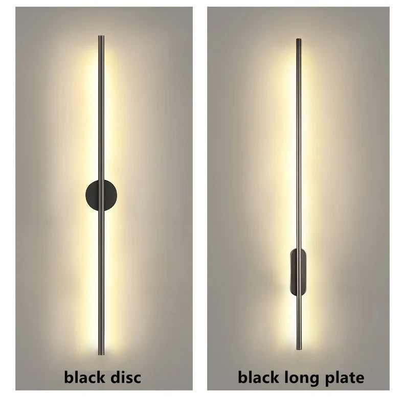 Modern minimalist led long wall lamp living room TV sofa bedroom bedside lamp background wall decorative lamp interior