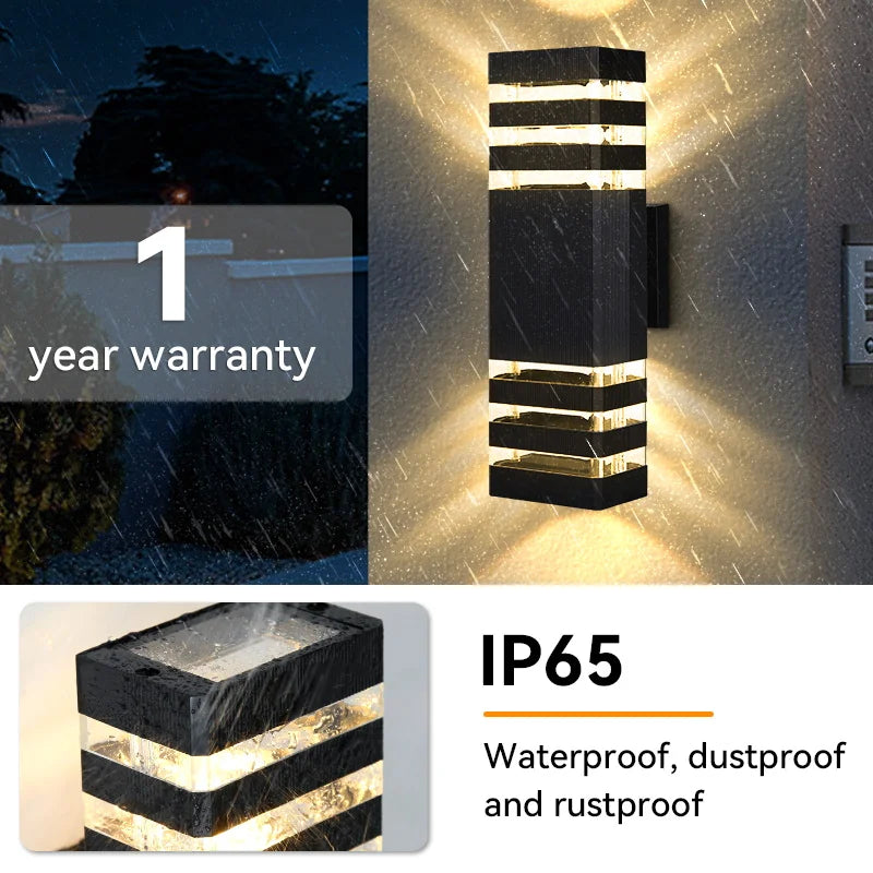 Outdoor LED Wall Lights  Replaceable Light Bulb E27 Waterproof Wall Lamp for Modern Home Interior Stairs Lighting Decoration