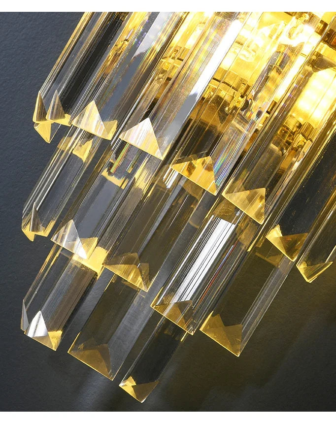 Modern Luxury Crystal Minimalist Creative Living Room Background Wall Staircase Wall Lamp Bedroom Bedside Lamps