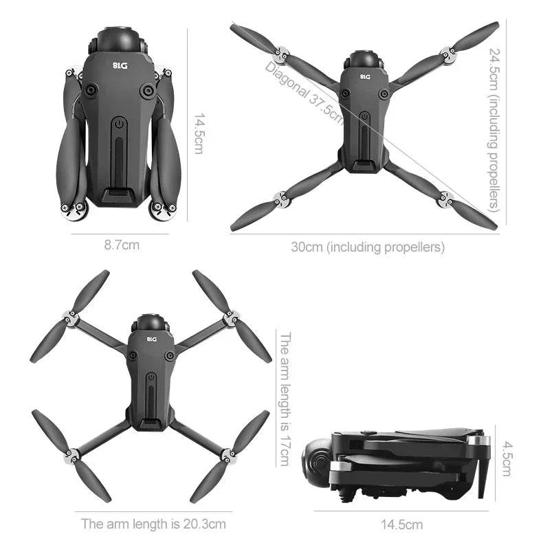 Lenovo D18 Drone 8K Aerial HD Dual-Camera Intelligent Obstacle Avoidance Brushless Power 5G WIFI Screen Remote Control GPS Drone