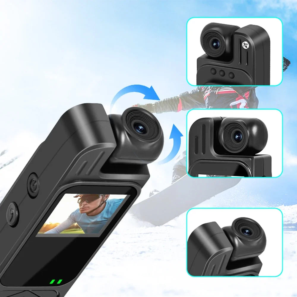 HD 4K Body Camera Mini Body Cam Audio and Video Recording 128GB Wearble Portable Camera Work Guard Travel Vlog