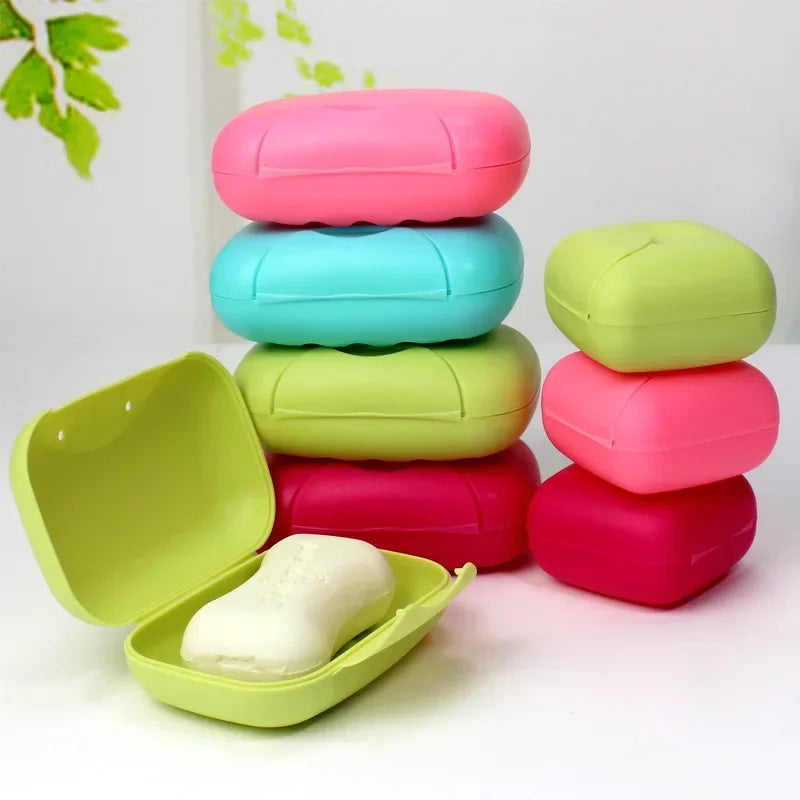 Plastic Travel Soap Box Dish Plate Case Case Holder Container Wash Shower Home Shower Bathroom Sealed Soap Case