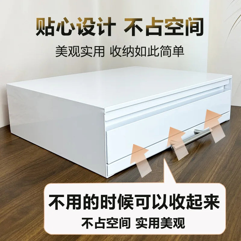 Kitchen Pull-out Tray Microwave Oven Rack Drawer Board Countertop Storage Organizer For Home Appliance Space Saving