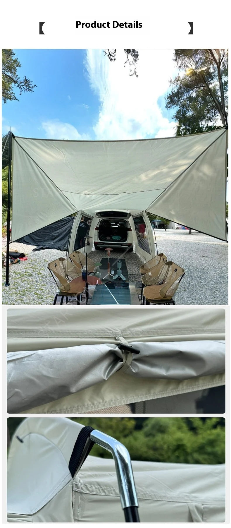 Portable Waterproof SUV Tail Tent Lohascamping Car box docking tent  3-4 people Dome tent Sunshade Tunnel style tent,Large tent,