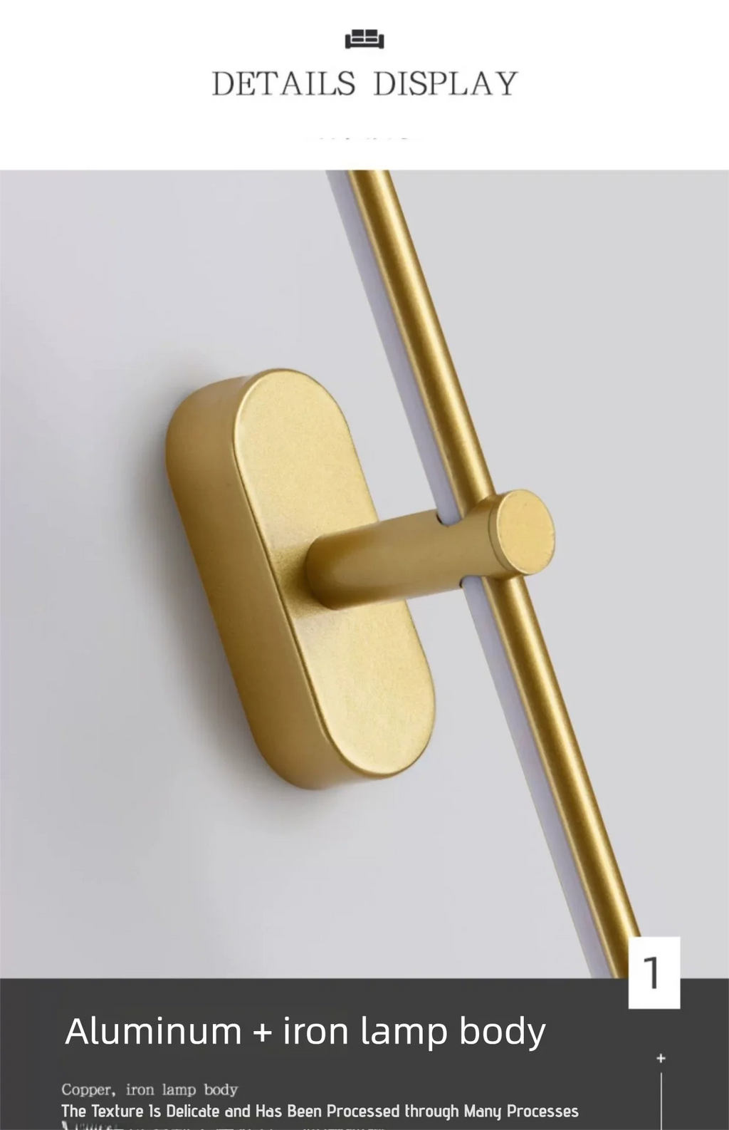 Modern Minimalist Mirror Headlights, Makeup Stands, Bathrooms, Mirror Cabinets, Straight Strip Wall Lights