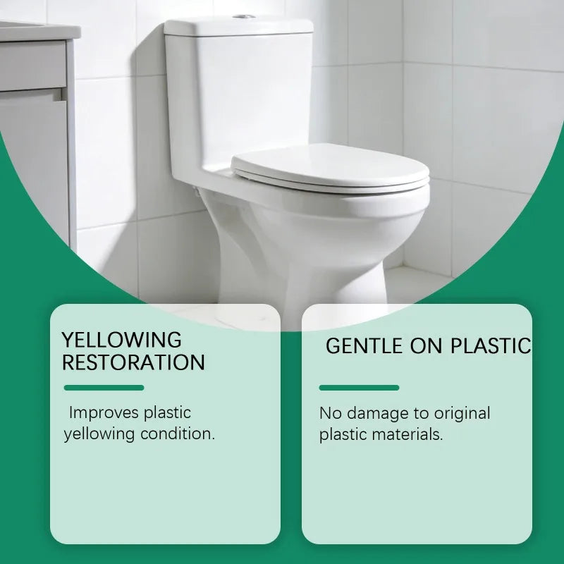 Plastic Yellowing Remover Scratch Repair - Appliances AC Units Fridge Toilet Back To White Gloss Long-Lasting Polish Clean Care*