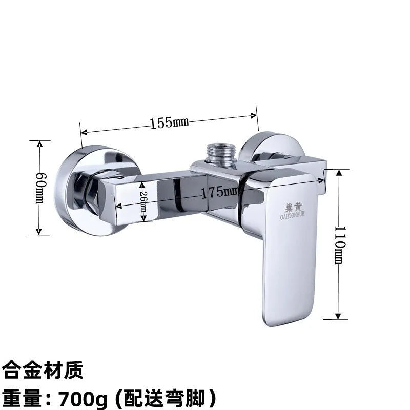 Brass Shower Faucet Mixer Valve Set with Shower Head and Hidden Switch for Bathroom Hot and Cold Water Tap  Bath