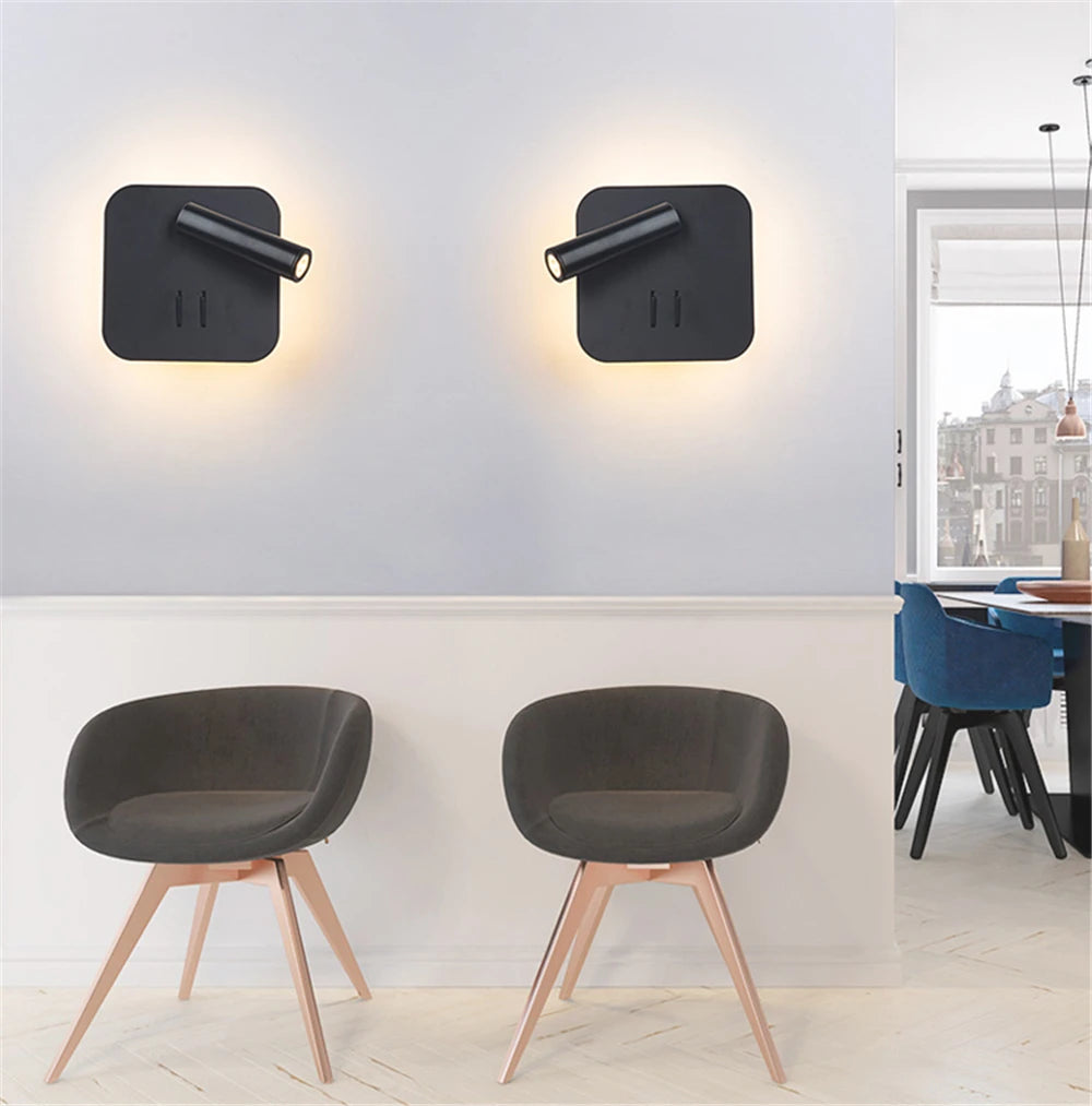 Turnable Led Wall Light With Switch Reading Lamp Bedroom Living Room Wall Lamp Desk Lamp Lighting Fixture AC85-265V