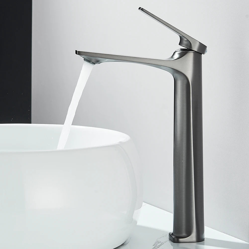 Black Bathroom Sink Faucet for Two Hole Kitchen Stainless Steel Washbasin Shower Faucet Accessories Hot & Cold Water Mixer Tap