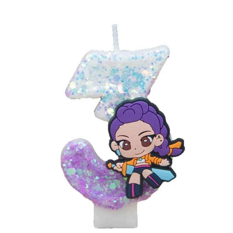 Creative Birthday Cake Cartoon Characters Holiday Decorations Cake Party Digital Candles