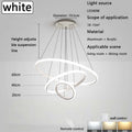 Modern simple LED living room lights light luxury Scandinavian round dining room bedroom bar chandelier creative circle light